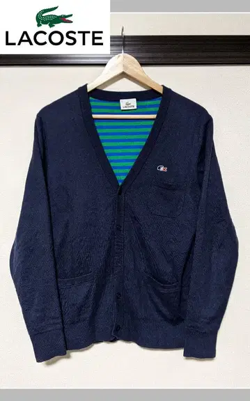 [ LACOSTE ] 니트 가디건/무지/스트라이프/자수/로고/새상품급