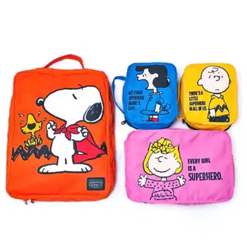 스누피 트래블 파우치 4개 세트