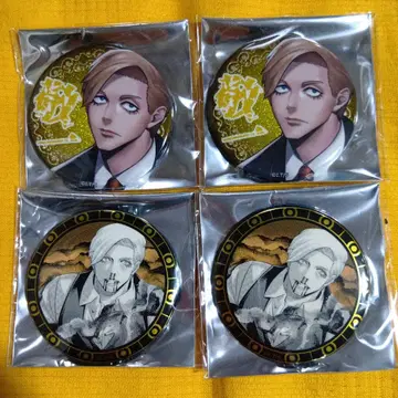 장켓뱅크 시시가미 케이이치 캔뱃지 4개 세트 파보테리아