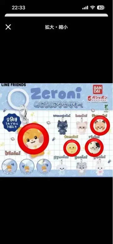 zeroni 메지루시 비니니 튜니니 테니니 리니니 4점 세트