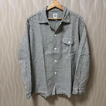 포스트 오버올즈 체크 셔츠 L 1208B-CLC2 면린넨