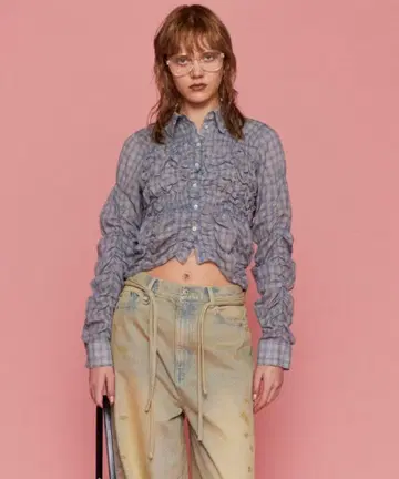 셔링 뷔스티에 셔츠