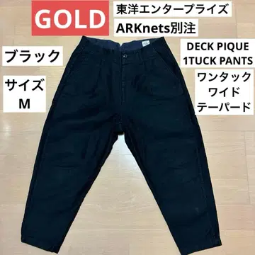GOLD/골드: DECK PIQUE 1TUCK PANTS 사이즈 M 블랙