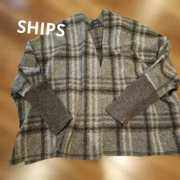 SHIPS 체크 무늬 가디건 긴팔