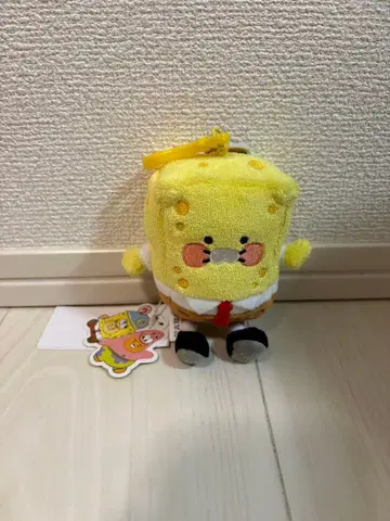 한국 한정판 새상품급 스펀지밥 카카오프렌즈 콜라보 봉제 인형 키링