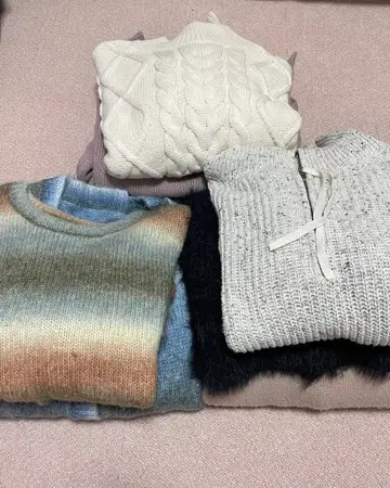 니트 스웨터 세트 (다색 긴팔)