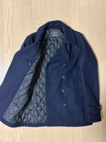 EDWIN 더블 브레스트 피 코트 겨울 아우터 남성용 출퇴근 통학 방한