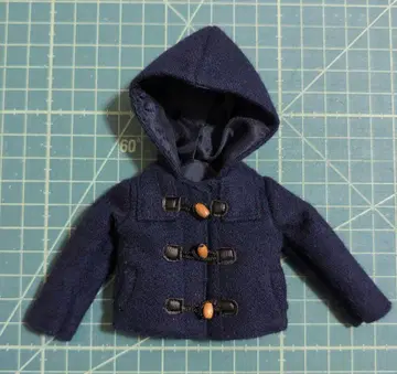 아존 PNS 숏 더플 코트 네이비