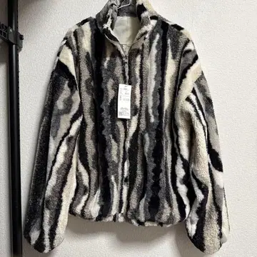 시마무라 mix 퍼 블루종 보아 자켓 블랙 아이보리