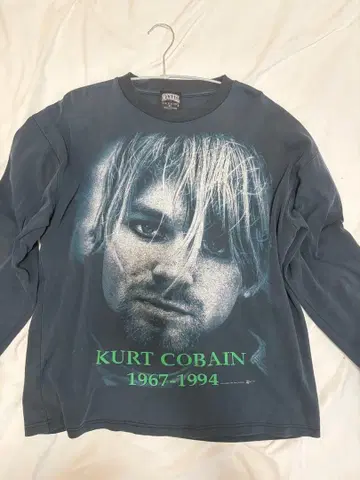 Kurt Cobain 양면 프린트 롱 T vintage