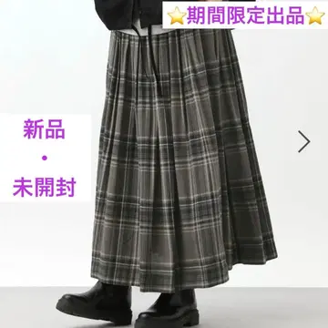 [ 새상품 미개봉 ] 스튜디오 클립 린넨 레이온 체크 개더 스커트
