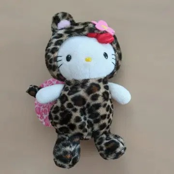 헬로키티 레오파드 무늬 봉제 인형 1999년 제조