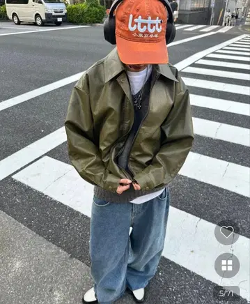 누구 훅 가죽 자켓