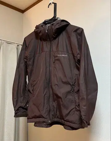 mont-bell 라이트 쉘 후드티 브라운