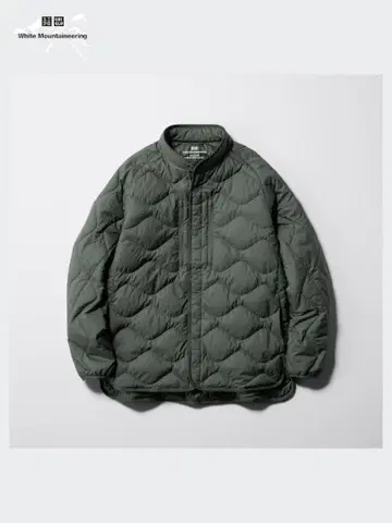 유니클로 화이트 마운티니어링 다운 퀼팅