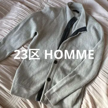 23구 HOMME 니트 가디건 L 사이즈 50 라이트 그레이