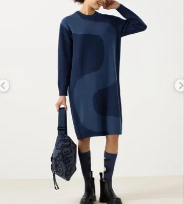 유니클로 마리메꼬 니트 원피스 M