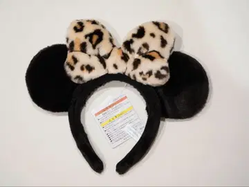 도쿄 디즈니랜드 미니 머리띠 레오파드 무늬