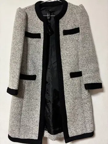 택 포함 새상품 Duras ambient 앰비언트 트위드 롱 코트