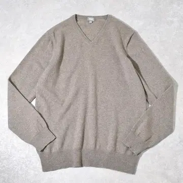 유니클로 UNIQLO 캐시미어 100% V넥 니트 L 그레이지 계열