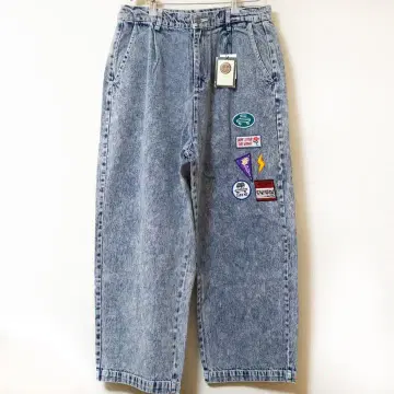 [ eight ] 와이드 데님 와펜 자수