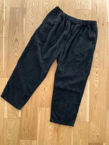 MUJI Labo 무지 라보 코듀로이 와이드 팬츠 블랙