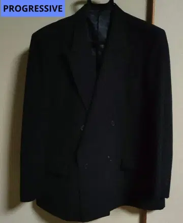 14 PROGRESSIVE L 블랙 포멀 더블 브레스트 자켓