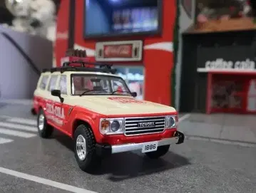 초 레어! 코카콜라 도요타 랜드크루저 FJ60 보틀 케이스 포함 미니카