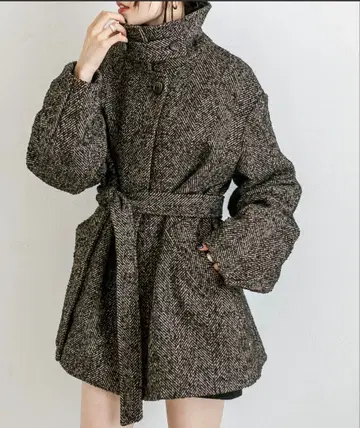 mystic 자카드 미들 코트