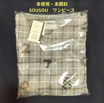 [ 미사용 미개봉 ] 소우소우 속기모 체크 BIKE 원피스 여자 L