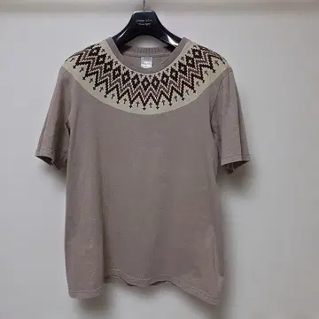 NUMBER (N)INE 조지기 노르딕 무늬 T셔츠 넘버나인