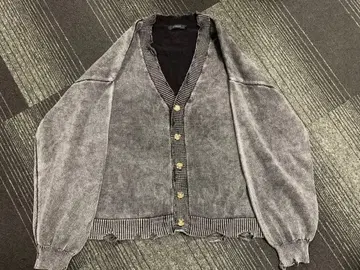 새상품급 RAGEBLUE 레이지블루 데미지 가공 니트 가디건