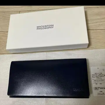매킨토시 필로소피 소가죽 네이비 컬러 장지갑 정가 16500엔