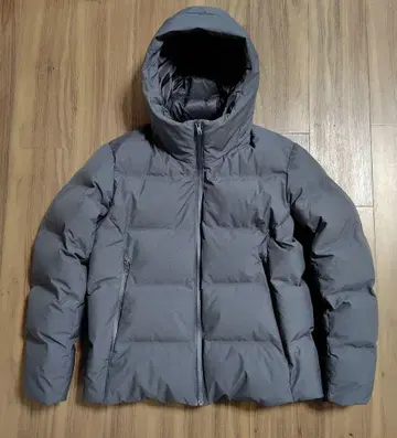 UNIQLO 심리스 다운 후드티 L 449725 그레이 다운 자켓