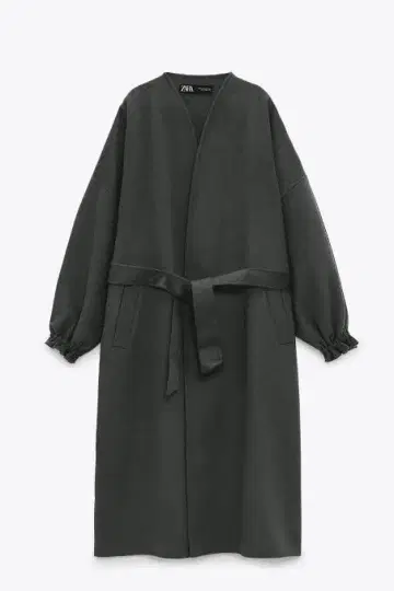 ZARA 벨트 울 블렌드 코트
