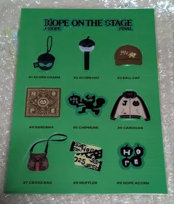 J-HOPE HOPE ON THE STAGE FINAL 스티커 세트 1