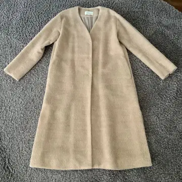 BEIGE 베이지 노카라 롱 코트 베이지(2)