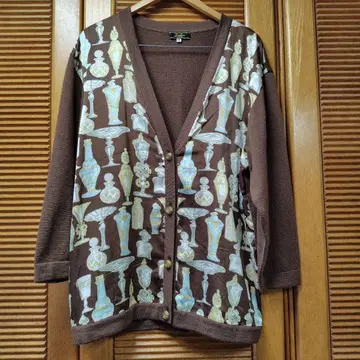 레리안 빅 사이즈 13+ 스카프 패턴 가디건