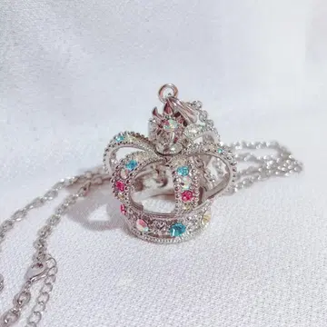 수요일의 앨리스 왕관 목걸이 실버 대