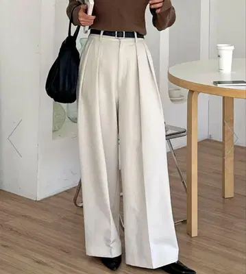 카프리슈 마쥬 2턱 와이드 팬츠 네고 불가