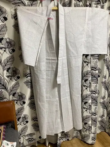 화이트 작은 체구 유카타 린넨 오비 2개 포함