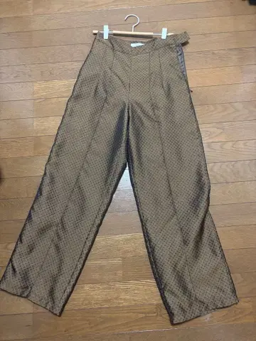 브라운 도트 무늬 와이드 팬츠 TODAYFUL 38