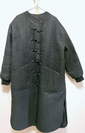 [ antiqua ] 차이나 디자인 퀼팅 자켓 롱