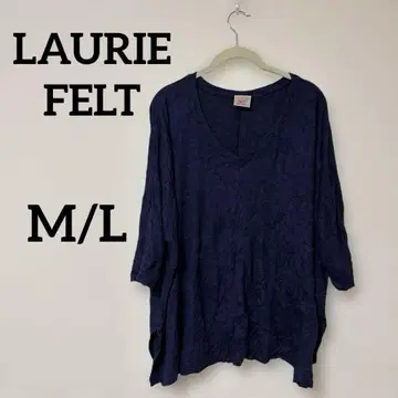 새상품급 LAURIE FELT [ M/L ] 네이비 V넥 오부 소매 튜닉