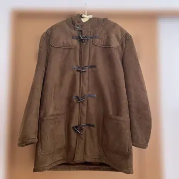 [ Pe ] 브라운 더플 코트 후드 부착