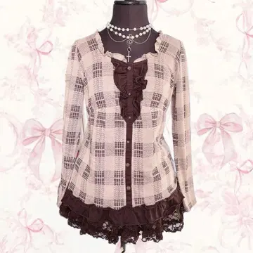 y2k axes femme 체크 프릴 키라키라 위시코어 히메로리