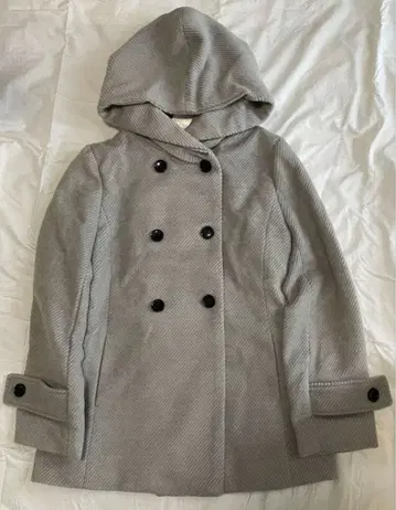 새상품 HusHusH 컷 샤기 코트 그레이 L