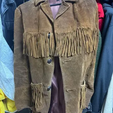 70s Richlu Sportswear 브라운 프린지 자켓 새상품급