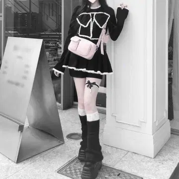 OLIVE des OLIVE 리본 뷔스티에 세트 블랙