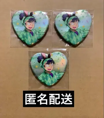 식만류삼랑 난자 하트형 캔뱃지 3